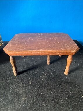 StromBecKer Wooden Dollhouse Table - Brown-genuine walnut